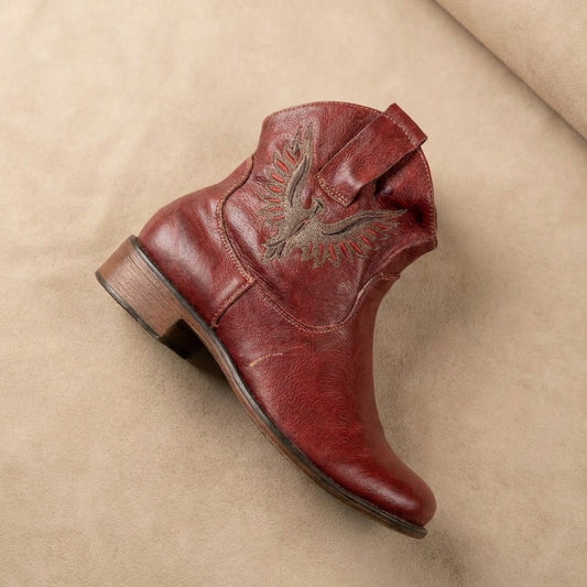 Western-style eagle embroidery Boot