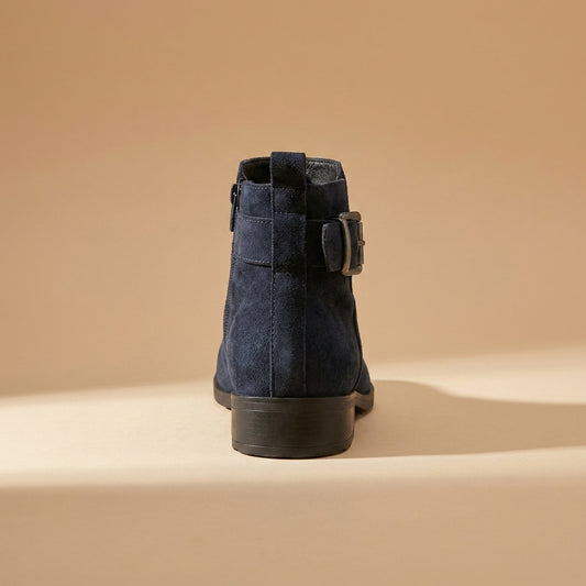 Navy Suede Ankle Boots ðŸ‘