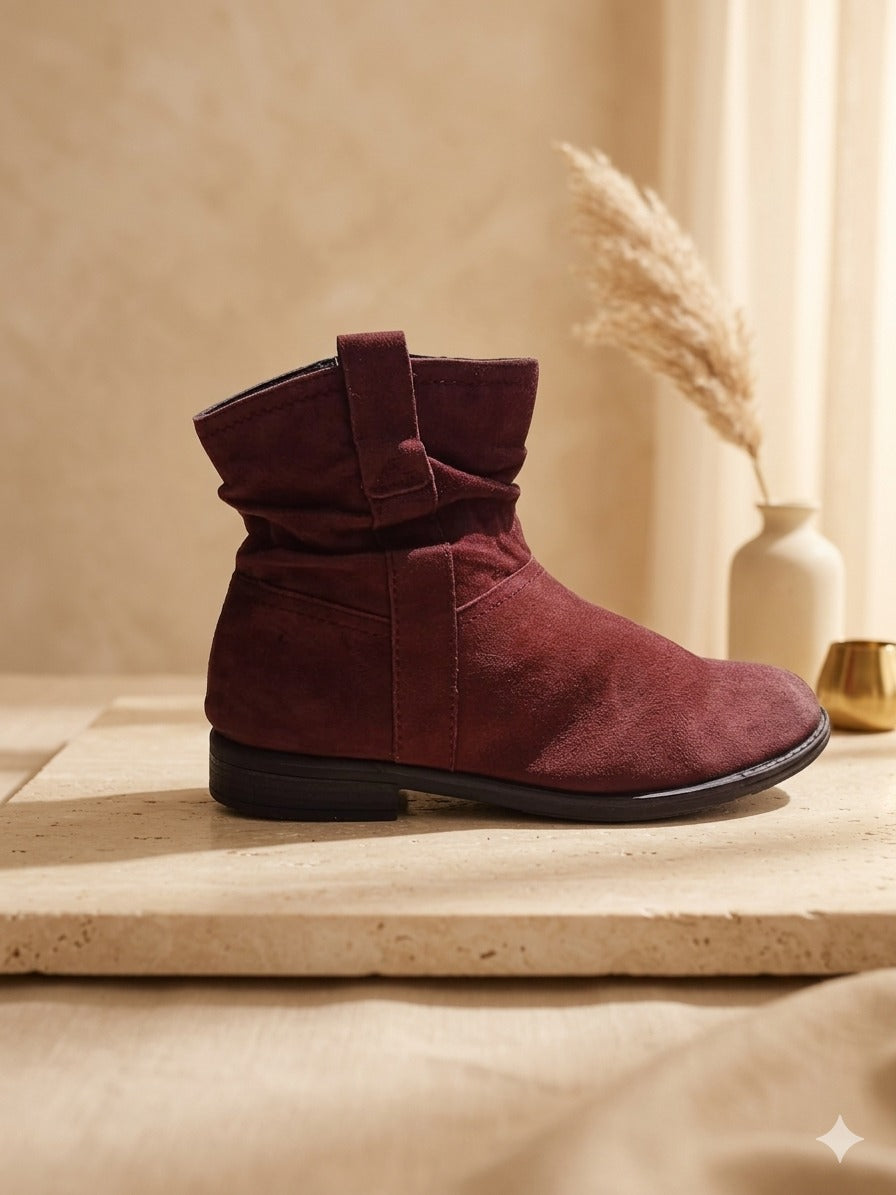 Maroon Ankle Boots