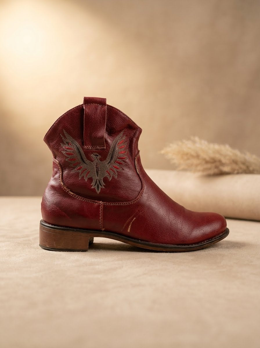 Western-style eagle embroidery Boot