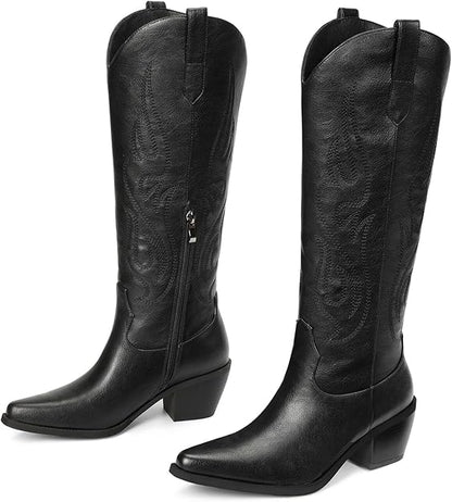 Bronco Western Knee High Boots