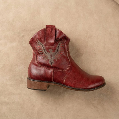 Western-style eagle embroidery Boot