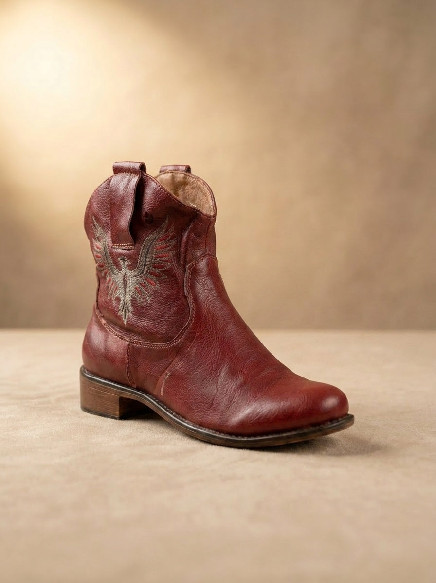 Western-style eagle embroidery Boot