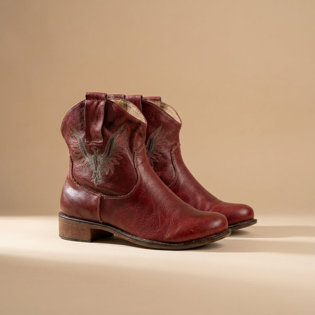 Western-style eagle embroidery Boot