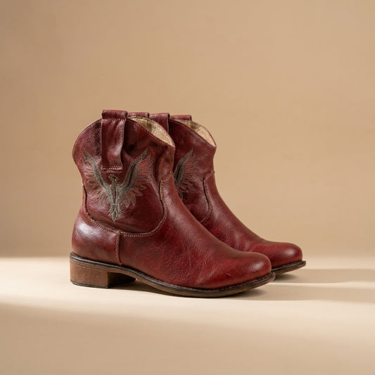 Western-style eagle embroidery Boot