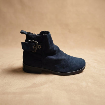 Navy Suede Ankle Boots 👠
