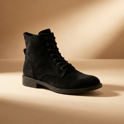 black suede ankle boots