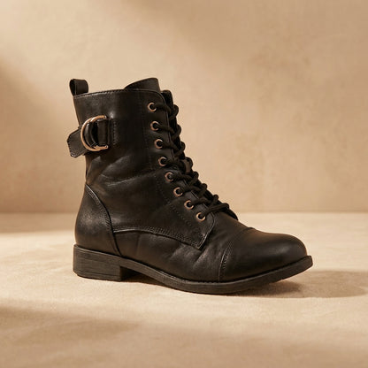 Carvela Black Boulder Combat Boots