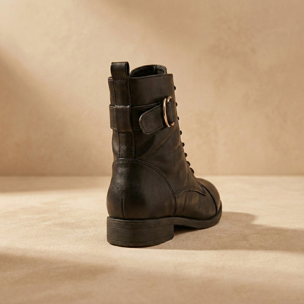 Carvela Black Boulder Combat Boots