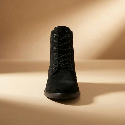 black suede ankle boots
