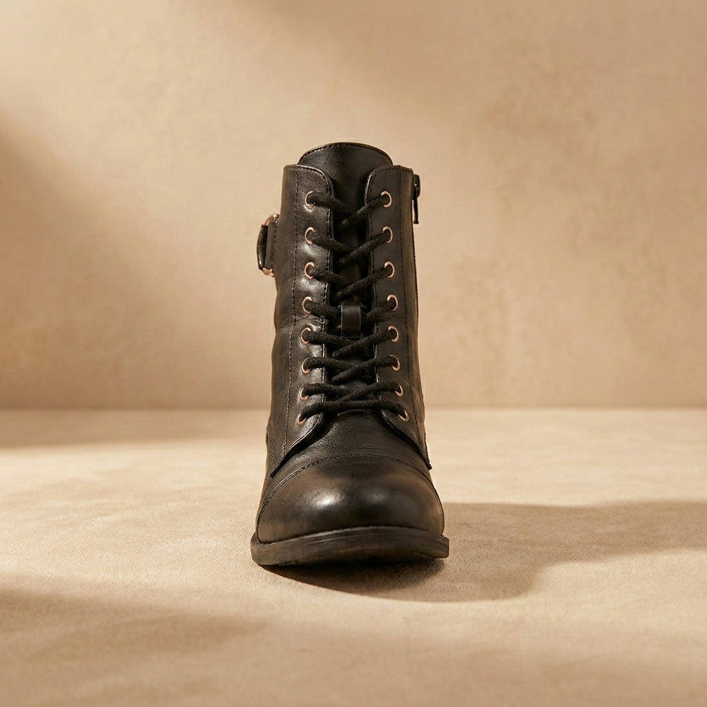 Carvela Black Boulder Combat Boots