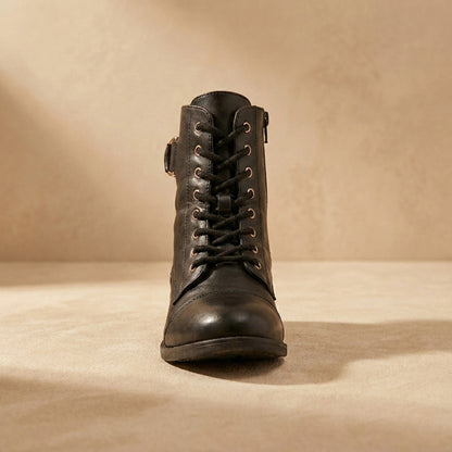 Carvela Black Boulder Combat Boots