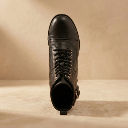 Carvela Black Boulder Combat Boots