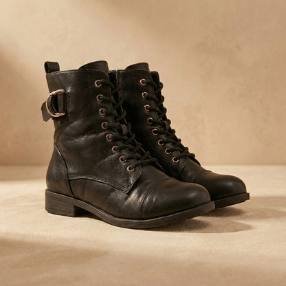 Carvela Black Boulder Combat Boots