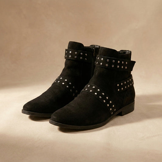 Pier One black suede ankle boots