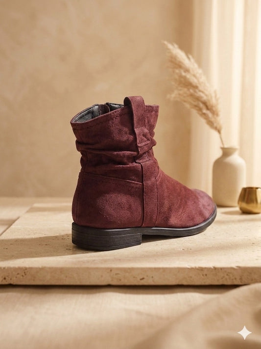 Maroon Ankle Boots