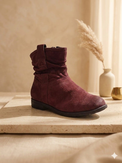 Maroon Ankle Boots