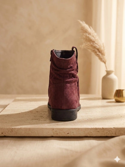 Maroon Ankle Boots
