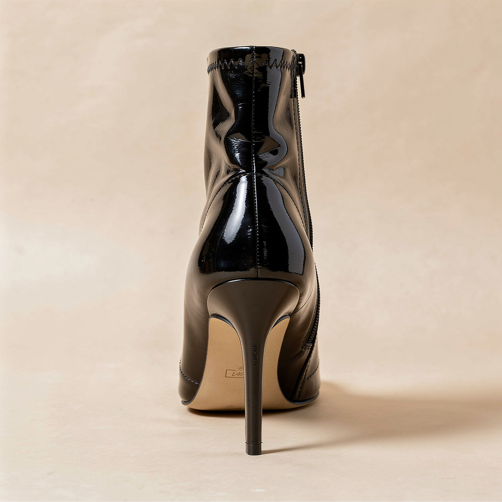 Peep Toe Party Boots – 3 Inch Heel (Black)