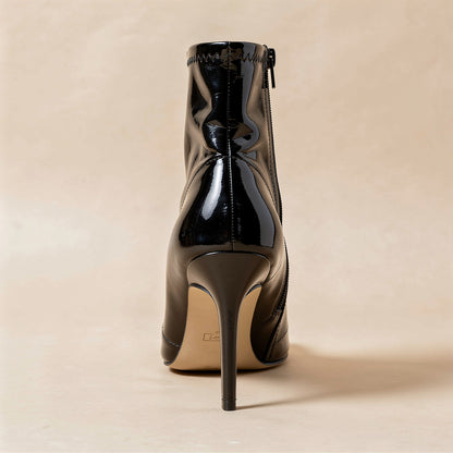 Peep Toe Party Boots – 3 Inch Heel (Black)